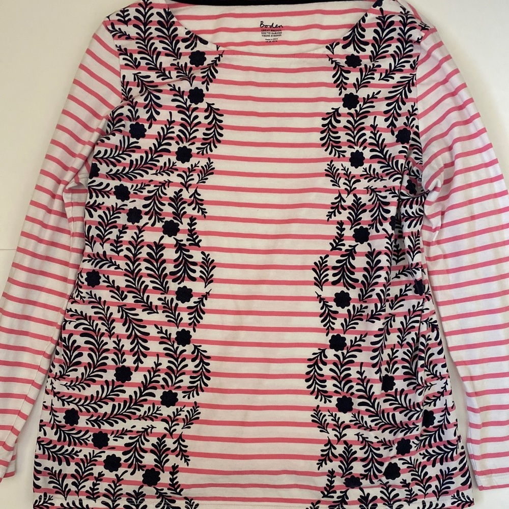 Boden Breton stripe shirt women’s 14